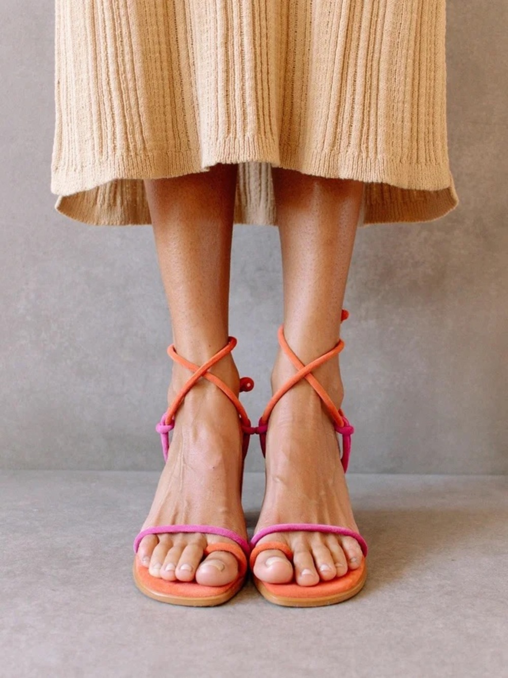 Paloma Sandal by Alohas - Pomelo Orange / Pink size 37 Made In Spain - Picture 7 of 10